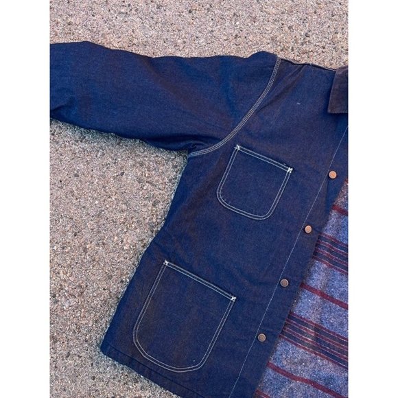 Vintage 90’s Dickies Blanket Lined Quilted Denim Work Jacket Size XL - Picture 4 of 6